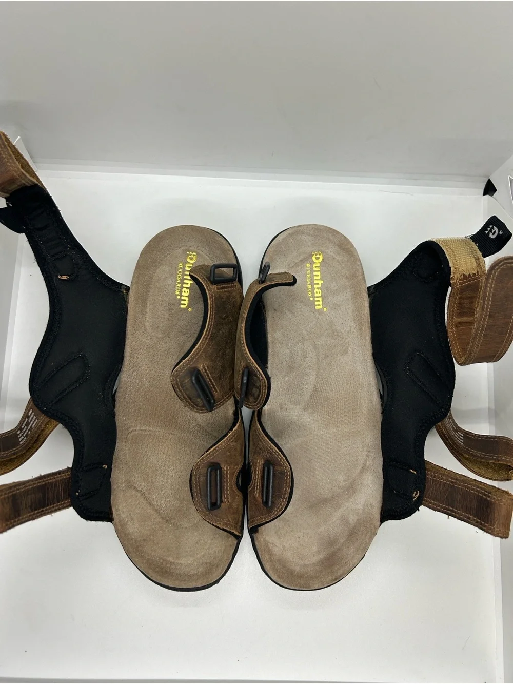 Men’s Dunham Tan/Brown Adjustable Leather Strap Sandals  Size 9 US